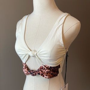 NWT Beach Riot Bowie Leopard Print Top (M)